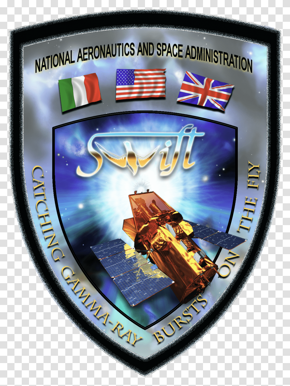 Swift Gamma Ray Burst Mission Patch Nasa Logo Mission Patch, Disk, Dvd Transparent Png