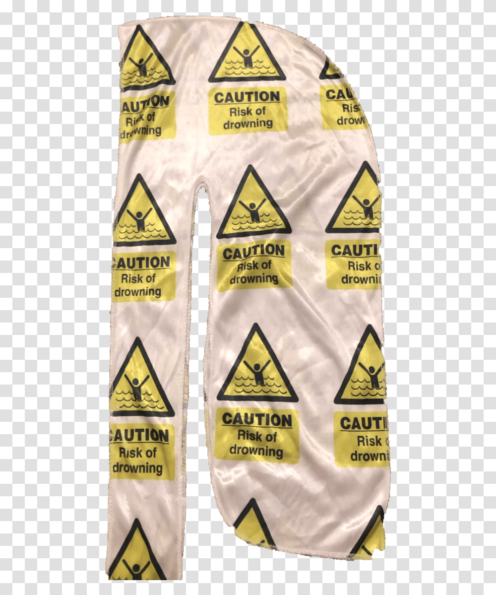 Swim At Your Own Risk Durag, Triangle, Label Transparent Png