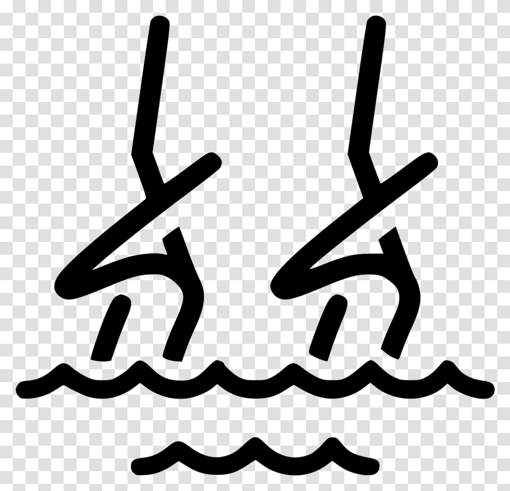Swim Drawing Synchronized Swimmer Icone Synchronized Swimming, Label, Handwriting, Sticker Transparent Png