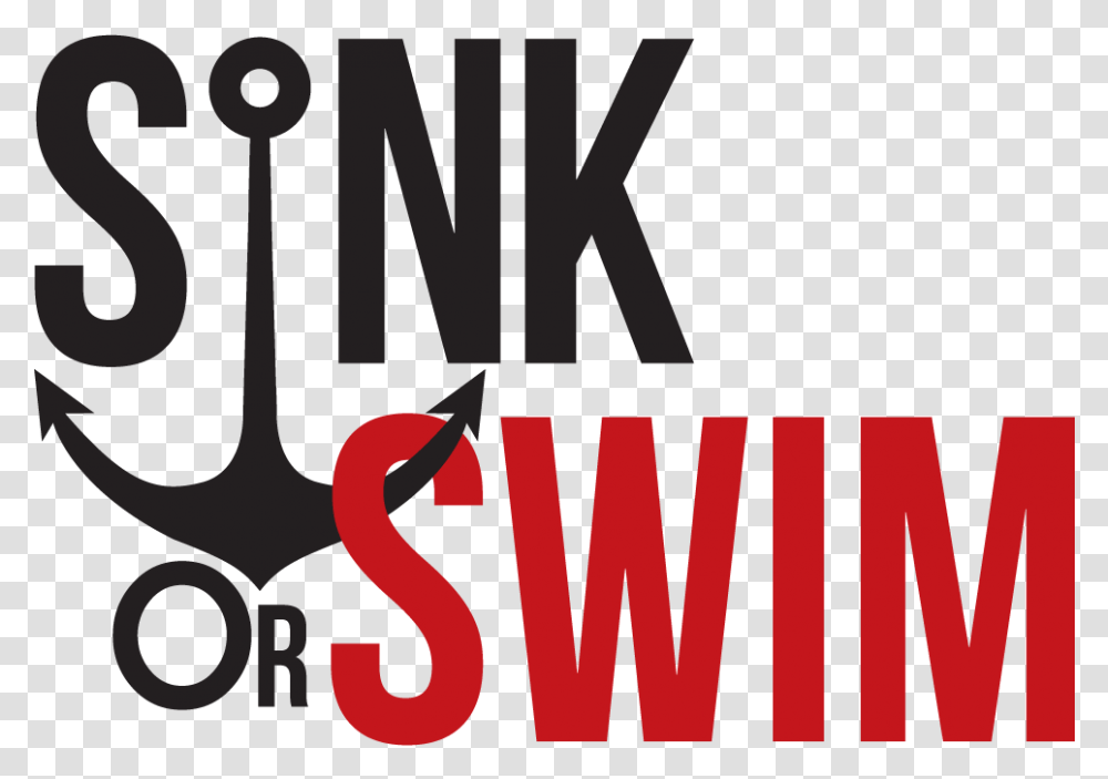 Swim Sink Or Swim, Word, Alphabet Transparent Png