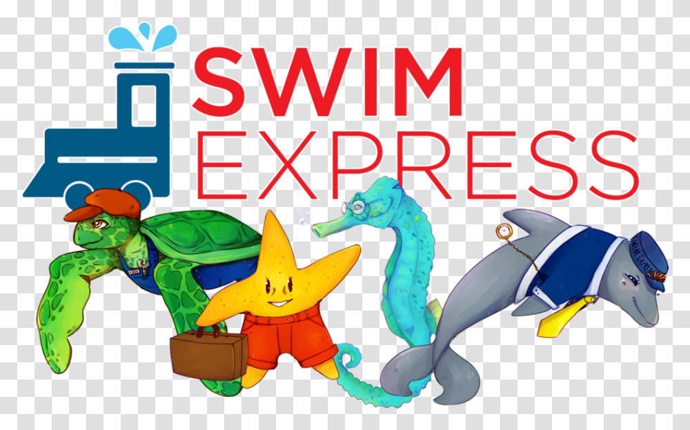 Swim Together Swim Express Train Never Give Up Swimming, Outdoors, Nature, Sea Life, Animal Transparent Png