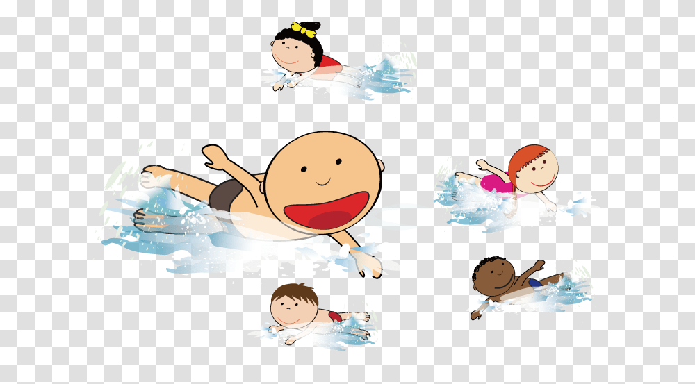 Swimming Childrens For Free Beach, Plant, Comics Transparent Png