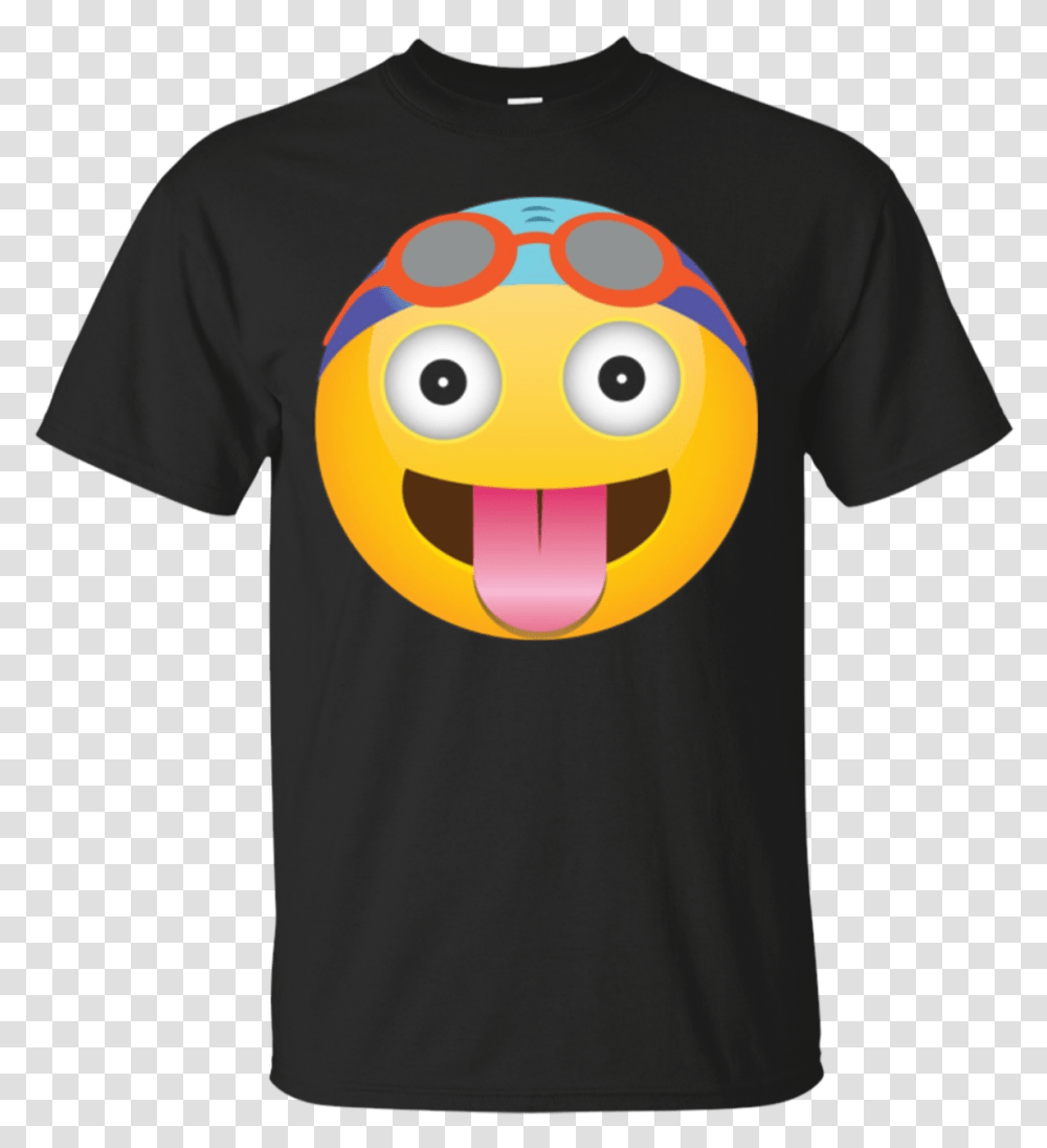 Swimming Emoji With Tongue Out T Shirt While My Guitar Gently Weeps T Shirt, Apparel, T-Shirt, Mouth Transparent Png