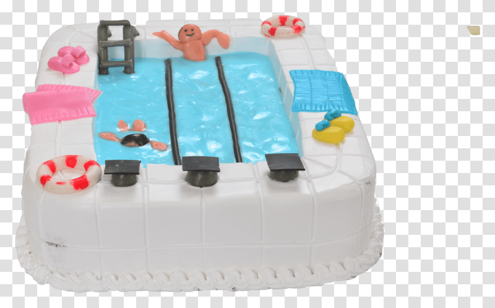 Swimming Pool Cake Cake Decorating, Birthday Cake, Dessert, Food, Furniture Transparent Png