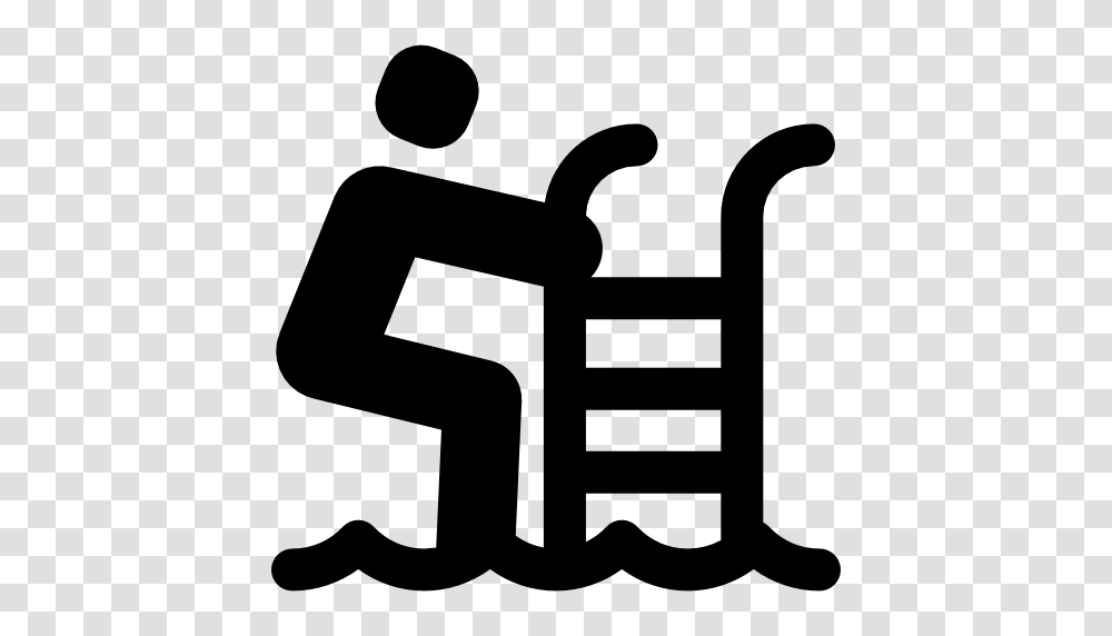 Swimming Pool Icon, Chair, Furniture, Stencil, Cross Transparent Png