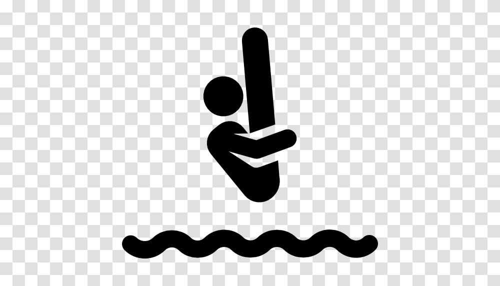 Swimming Pool Sports Jumping Stick Man Jump Sport Icon, Gray, World Of Warcraft Transparent Png