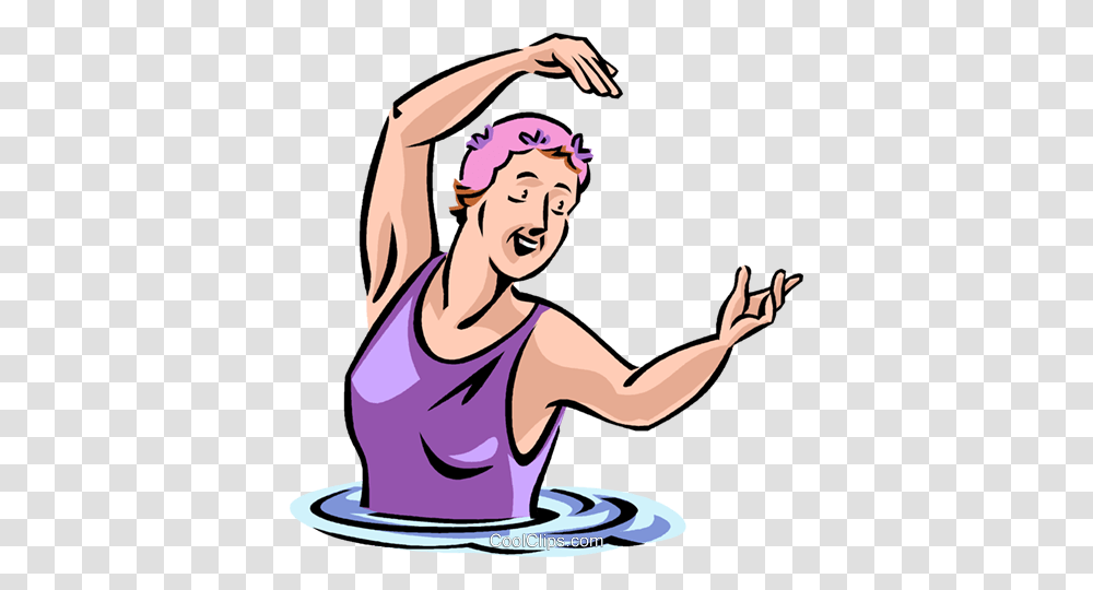 Swimming Royalty Free Vector Clip Art Illustration, Person, Human, Female, Working Out Transparent Png