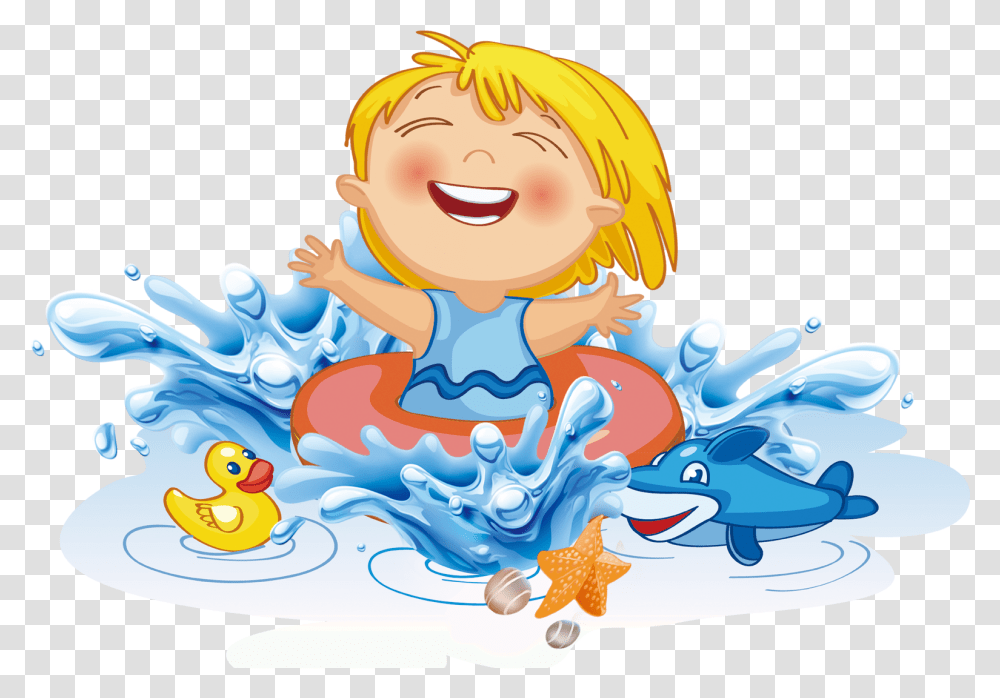 Swimming Transprent Free Cartoon Swimming Kids, Person, Outdoors, Water Transparent Png