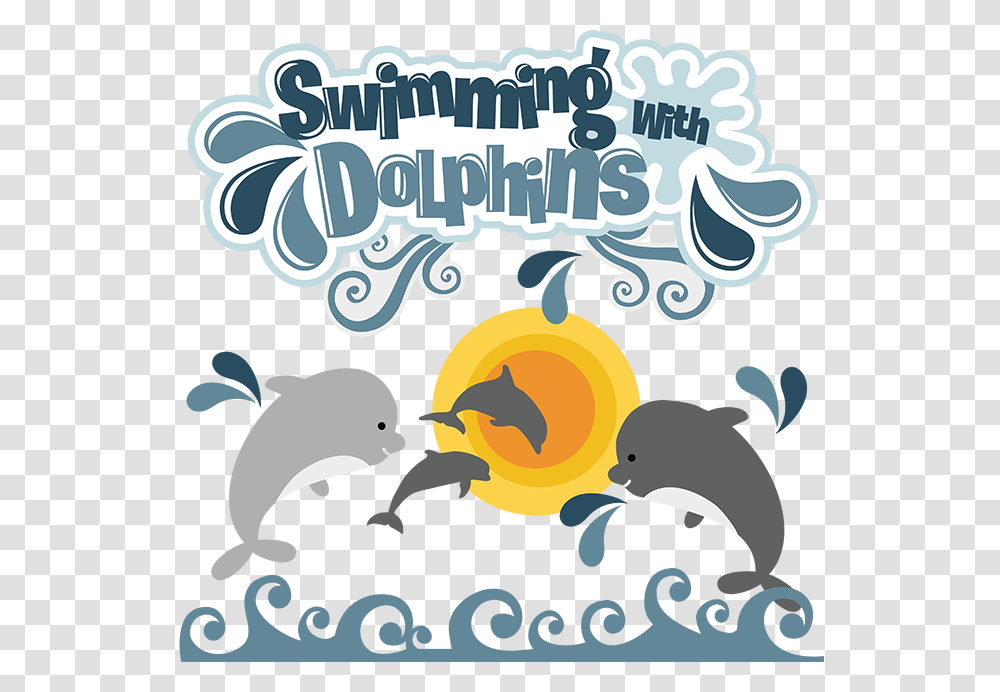 Swimming With Dolphins Svg Dolphin Svg File Dolphin Swim With Dolphins Gift Voucher, Poster, Advertisement, Nature Transparent Png