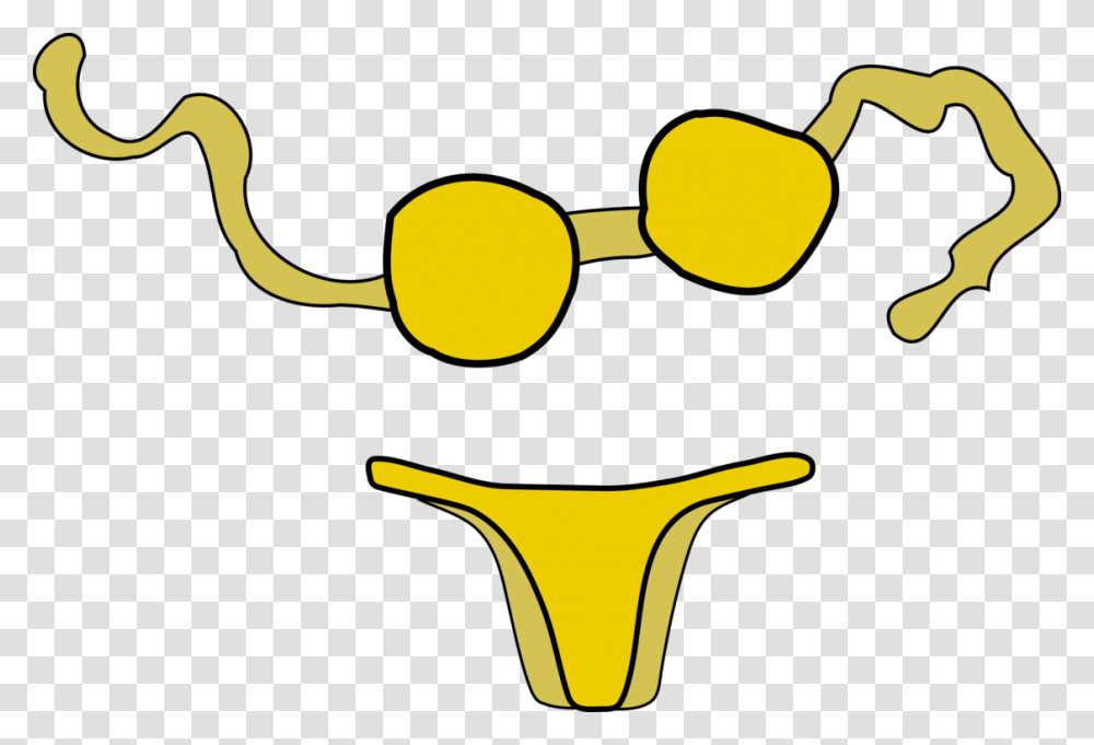 Swimsuit Bikini Line Art Smiley, Apparel, Underwear, Lingerie Transparent Png