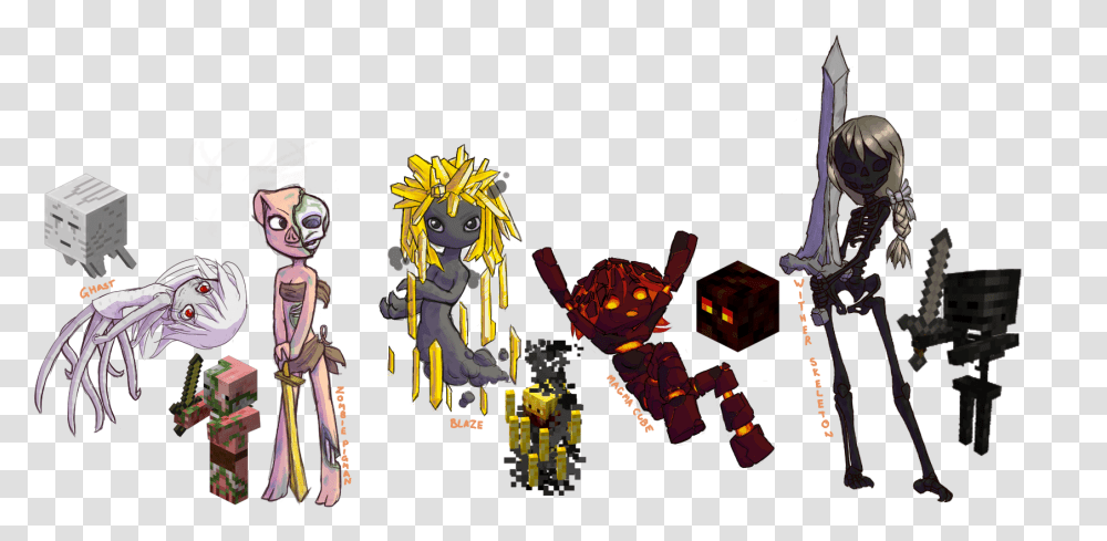 Swimsuit Drawing Minecraft Human Minecraft Nether Mobs, Person, Robot Transparent Png