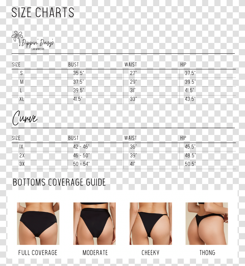Swimwear Bikini Bottom Style Chart, Apparel, Underwear, Lingerie Transparent Png