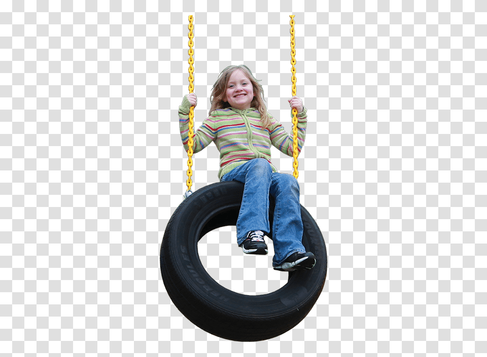 Swing Car Tire Snow Chains Tire Swing, Person, Human, Toy Transparent Png