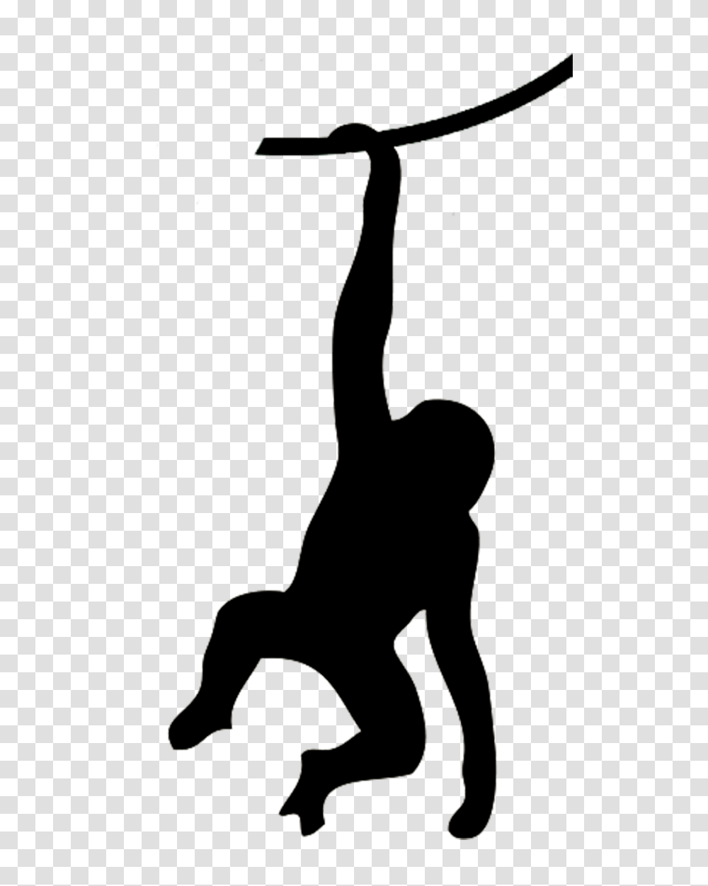 Swinging Monkey Silhouette, Person, Kneeling, Photography Transparent Png