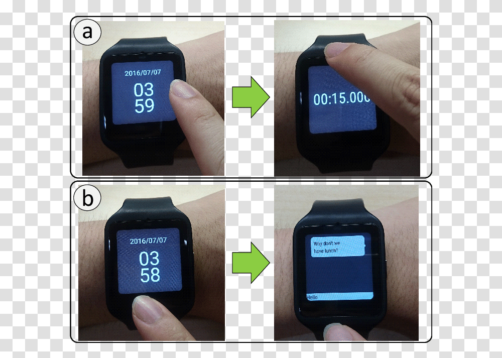 Swipe, Digital Watch, Person, Human, Wristwatch Transparent Png