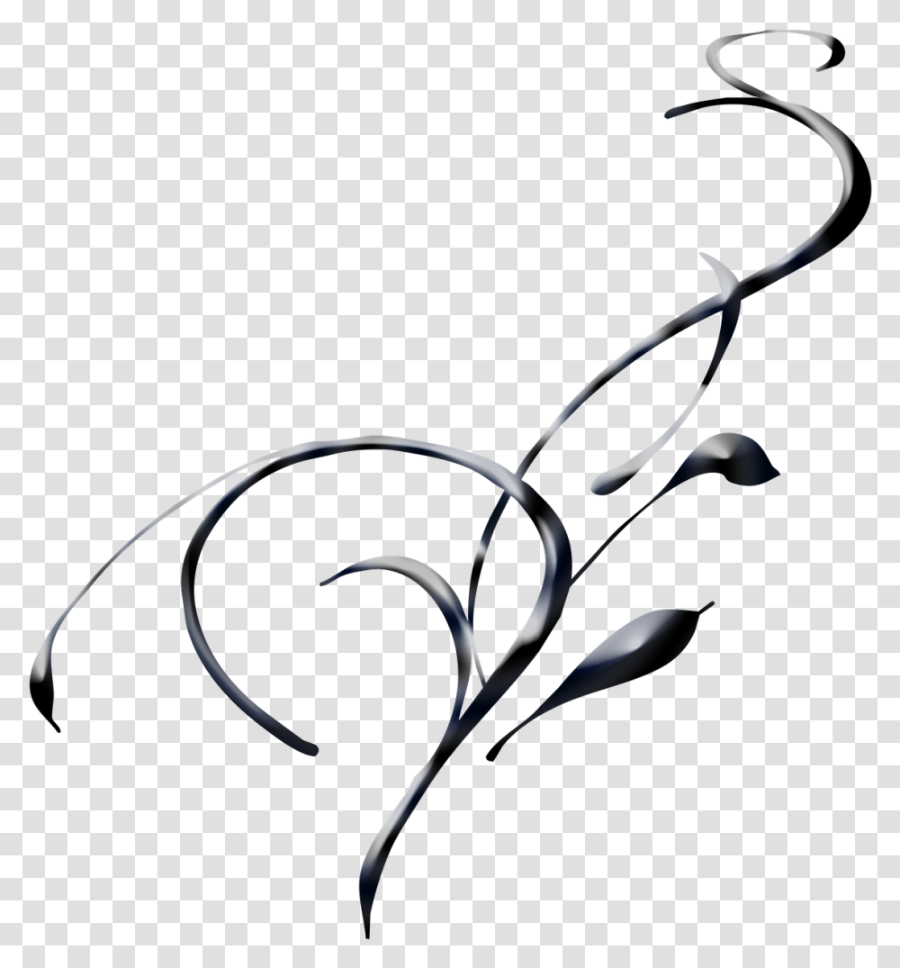 Swirl Abstract Black Satin Elegant Design Curved Shape Elegant Designs Black And White, Plant, Bow, Anther, Flower Transparent Png