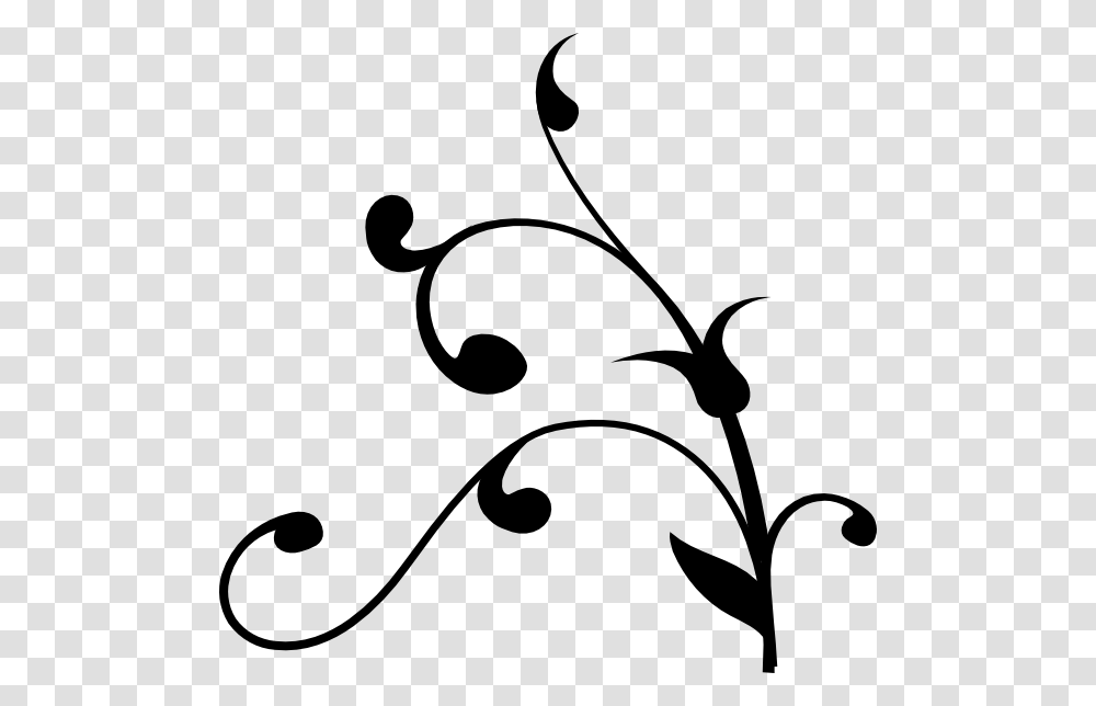 Swirl Black White Clipart, Stencil, Floral Design, Pattern Transparent Png