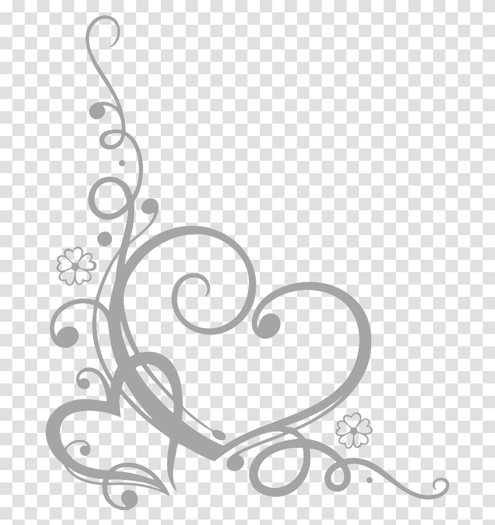 Swirl Frame Wedding Scroll Clipart, Floral Design, Pattern, Stencil Transparent Png