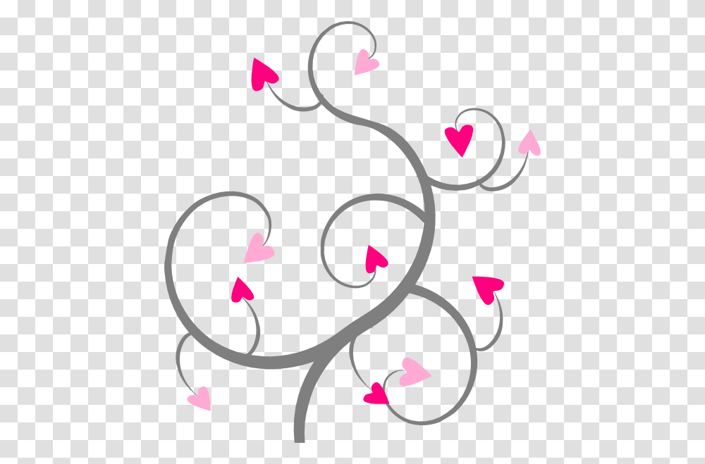 Swirl Hearts Clip Art, Number Transparent Png