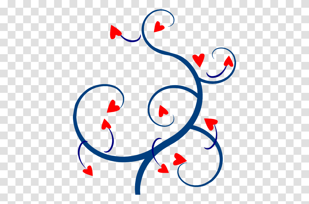 Swirl Hearts Red And Blue 2 Svg Clip Arts Red And Blue Swirls, Floral Design, Pattern Transparent Png