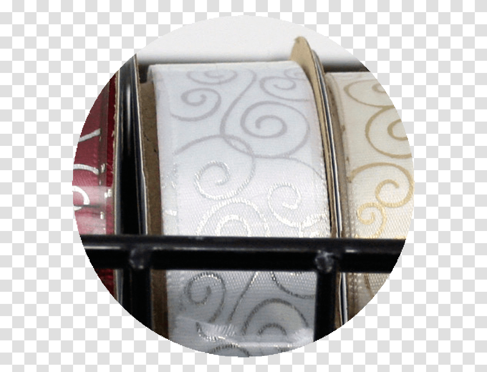 Swirl Pattern Ribbon Silverwhite Circle, Furniture, Home Decor, Table Transparent Png