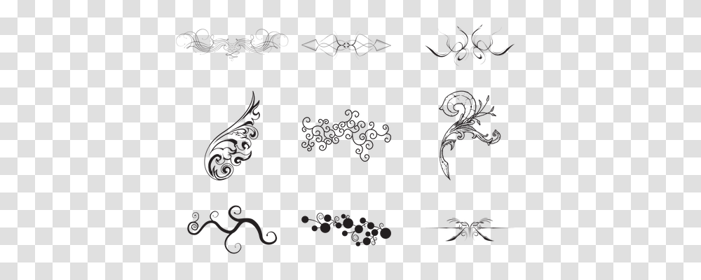 Swirls Floral Design, Pattern Transparent Png
