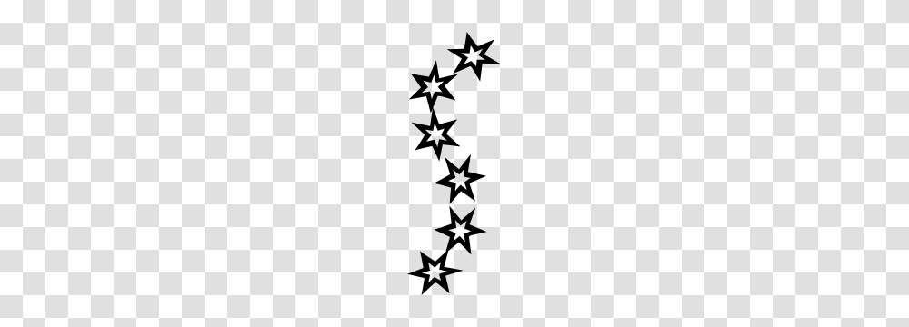 Swirls And Stars Decorative Border Sticker, Star Symbol, Number Transparent Png