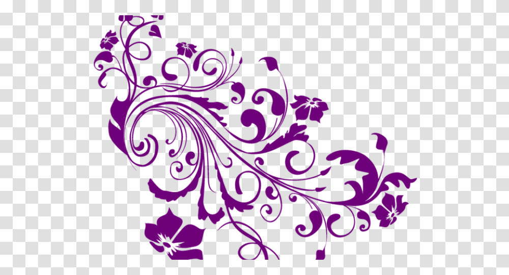 Swirls Clipart Colored Wedding Card Design In, Floral Design, Pattern, Flower Transparent Png