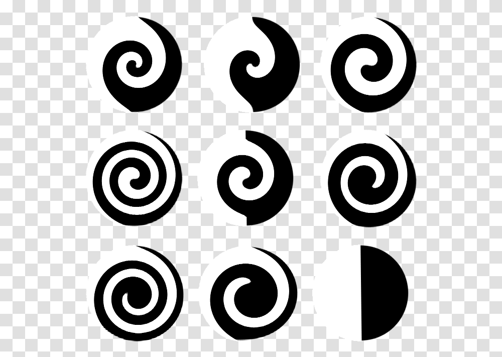Swirls White, Spiral, Pattern, Stencil, Coil Transparent Png