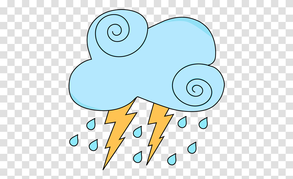 Swirly Blue Cloud With Lightning And Rain Clip Art Swirly Rain Clouds Art, Invertebrate, Animal, Snail, Sea Life Transparent Png