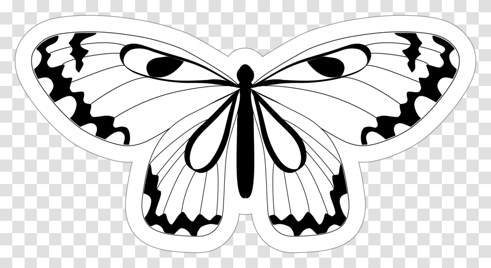Swirly Butterfly Black And White Pizzeria Bruno Amp Franco, Stencil, Pattern, Ornament Transparent Png