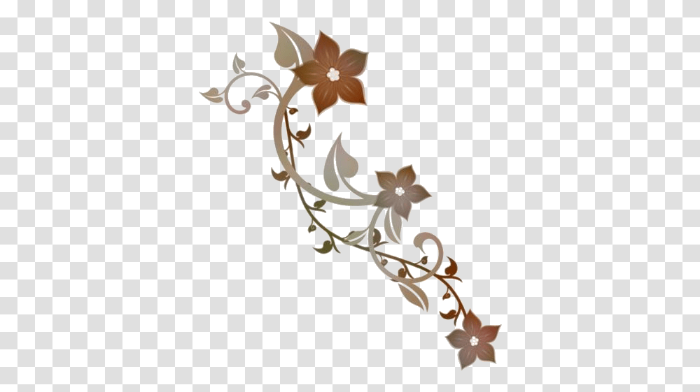 Swirly Flowers Images Flower Graphics Swirl Hd, Floral Design, Pattern, Stencil Transparent Png