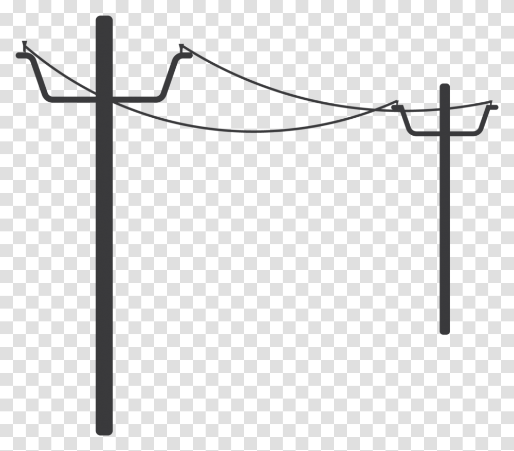 Swirly Lines Power Lines Clipart, Cross, Bow, Utility Pole Transparent Png