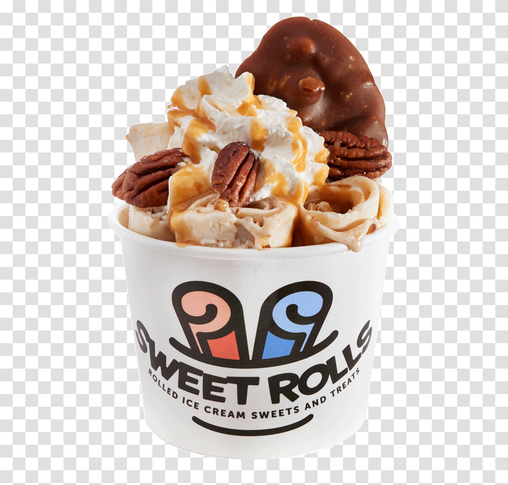 Swish Vector Ribbon Sweet Rolls Ice Cream, Dessert, Food, Creme, Pecan Transparent Png
