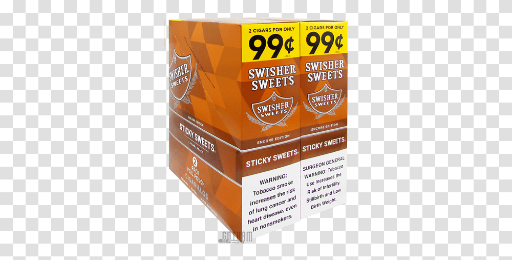 Swisher Sweets Cigarillos Sticky Sweet Product Label, Flyer, Poster, Paper, Advertisement Transparent Png