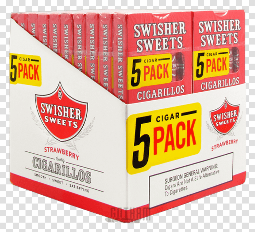 Swisher Sweets Cigarillos Strawberry Pack Box, Plant, Carton, Cardboard, Food Transparent Png