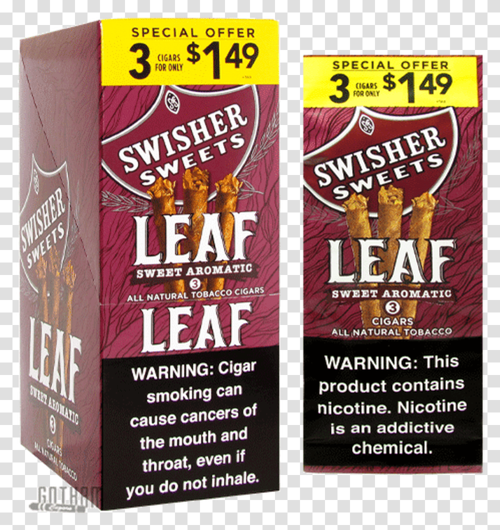 Swisher Sweets Leaf Sweet Aromatic Box And Foil Pack Swisher Sweets, Advertisement, Poster, Flyer, Paper Transparent Png