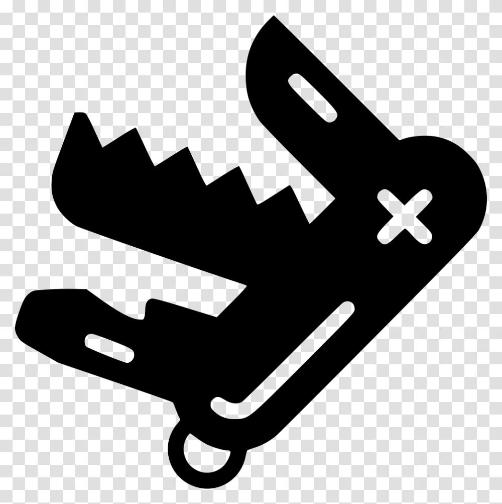 Swiss Army Knife Multipurpose Tool Icon, Axe, Silhouette, Stencil, Key Transparent Png