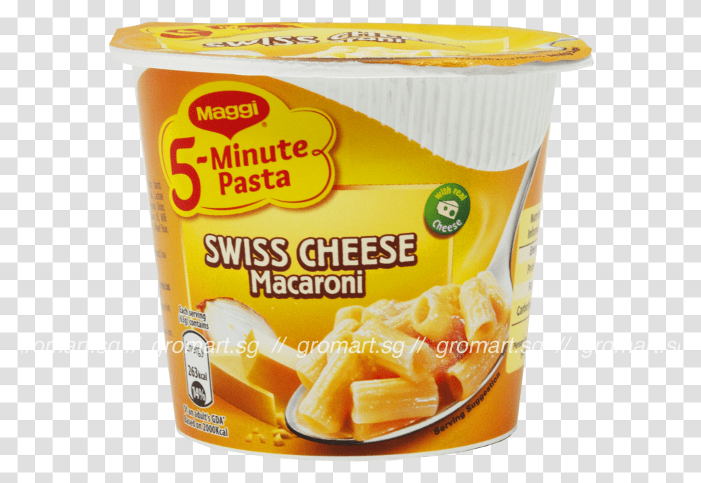 Swiss Cheese Macaroni Maggi, Food, Tin, Custard, Snack Transparent Png