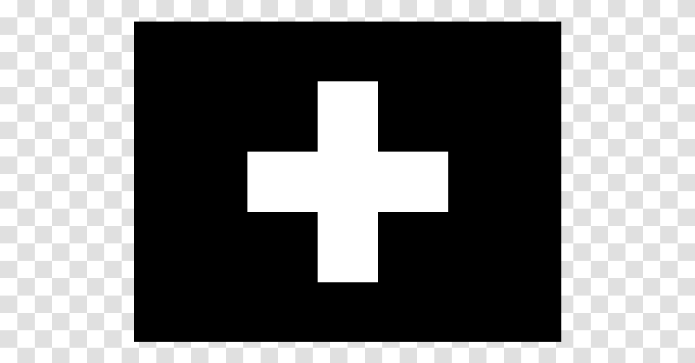 Swiss Flag Black And White, Cross, First Aid, Logo Transparent Png