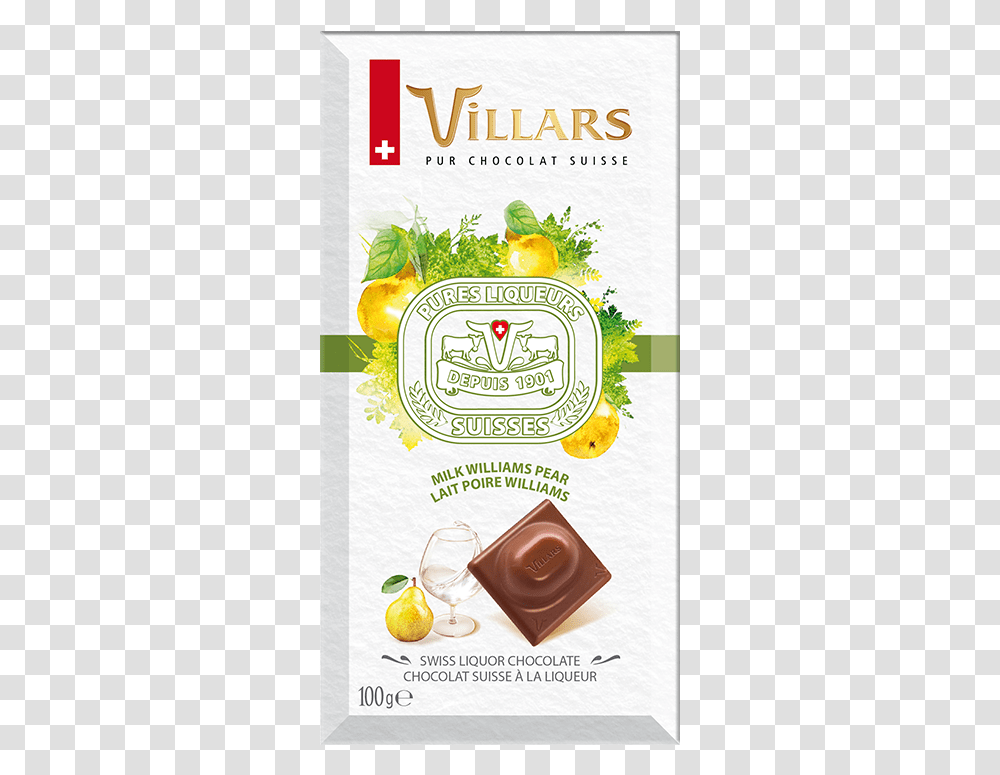 Swiss Milk Chocolate Filled With Williams Pear Brandy Toffee, Plant, Food, Poster Transparent Png