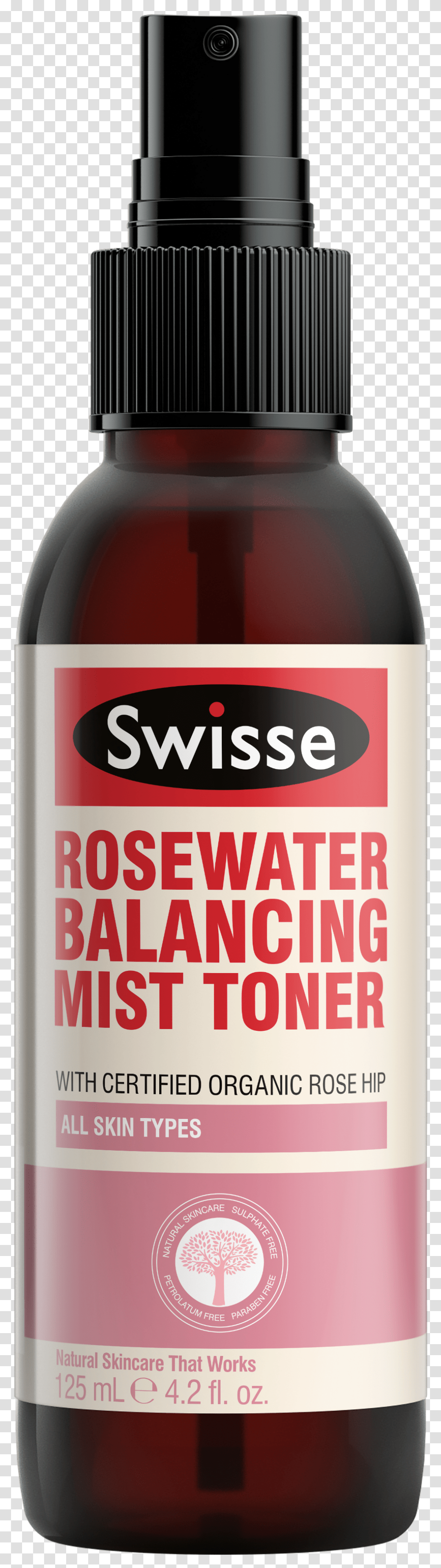 Swisse Rosewater Balancing Mist Toner, Beverage, Drink, Wine, Alcohol Transparent Png