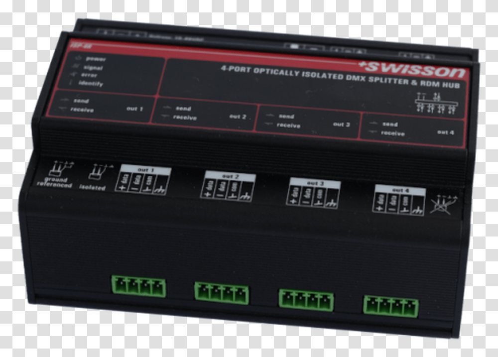 Swisson Din Rail Rdm Amp Dmx Splitter Program Electronics, Stereo, Hardware, Scoreboard, Screen Transparent Png