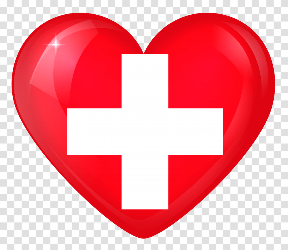 Switzerland Large Heart, First Aid, Logo, Trademark Transparent Png