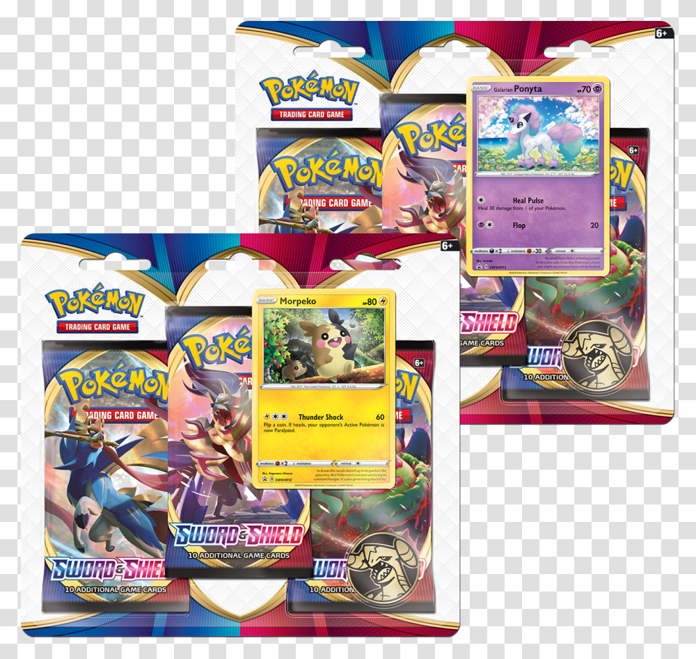 Sword Amp Shield Three Booster Blister Pack Pokemon Sword And Shield Cards,  Flyer, Poster, Paper, Advertisement Transparent Png – Pngset.com