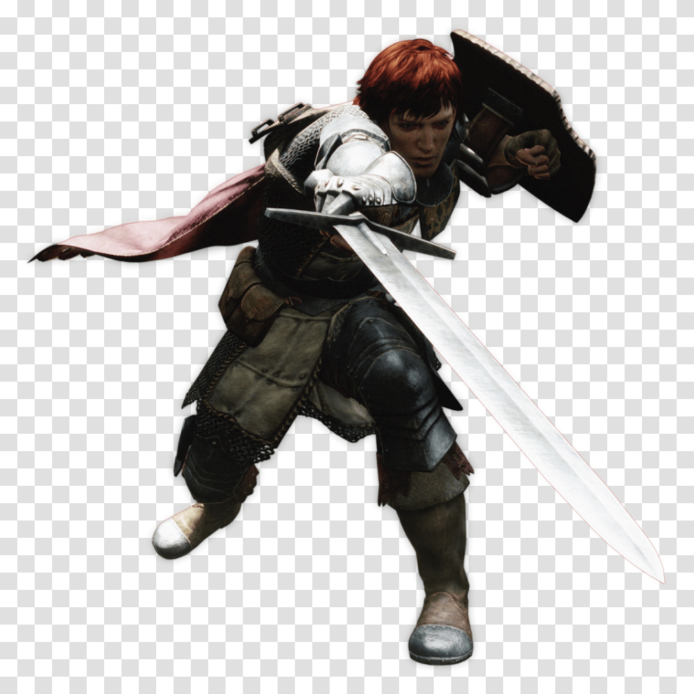 Sword And Shield Fighter Warrior Dragons Dogma Skill, Duel, Person, Human, Blade Transparent Png