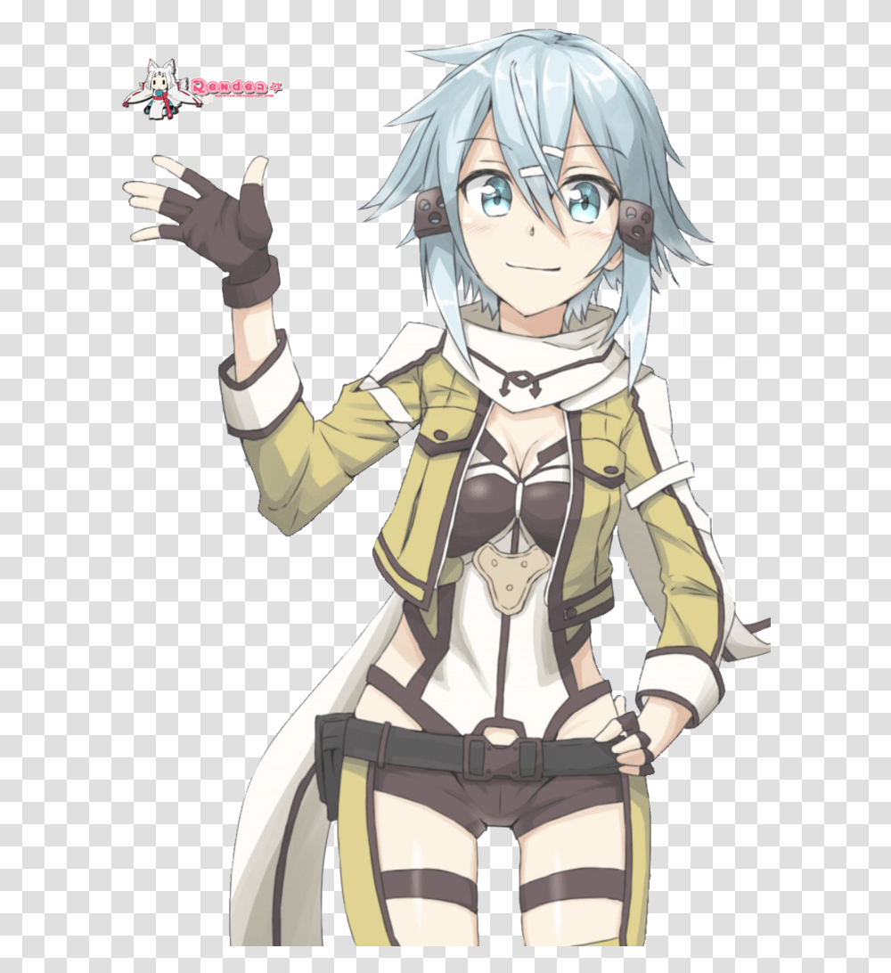 Sword Art Online 2 Sinon, Comics, Book, Manga, Person Transparent Png