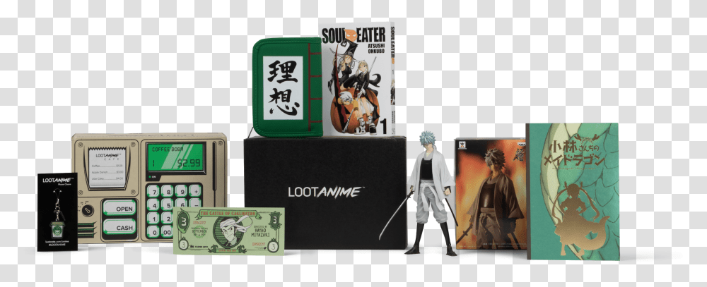 Sword Art Online Alternative Gun Manga Loot Crate Dragon Maid Loot Anime, Person, Human, Text, Mobile Phone Transparent Png