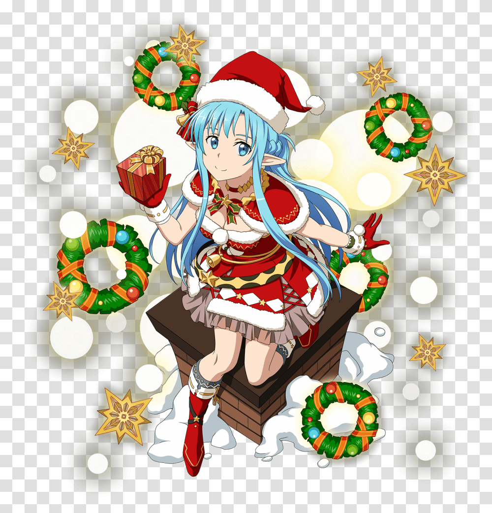 Sword Art Online Memory Defrag Christmas, Person, Performer, Comics, Book Transparent Png