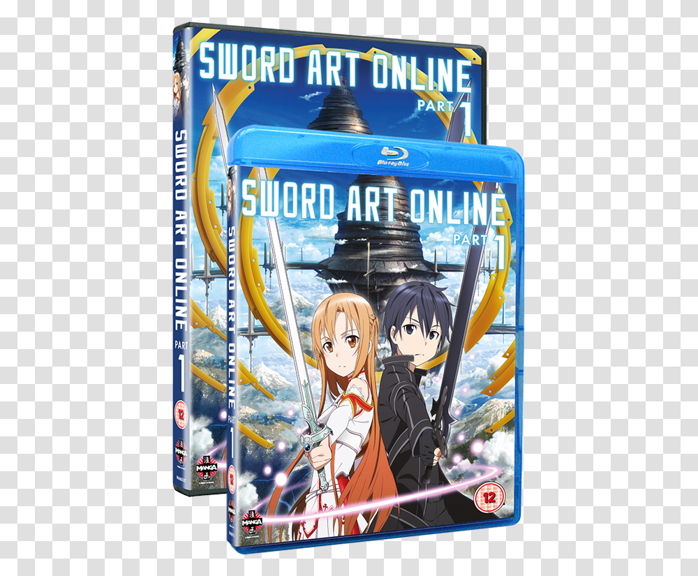 Sword Art Online Part Sword Art Online Movie Dvd, Person, Human, Book, Disk Transparent Png